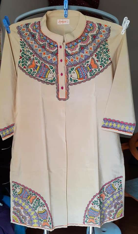 madubani painted kurti