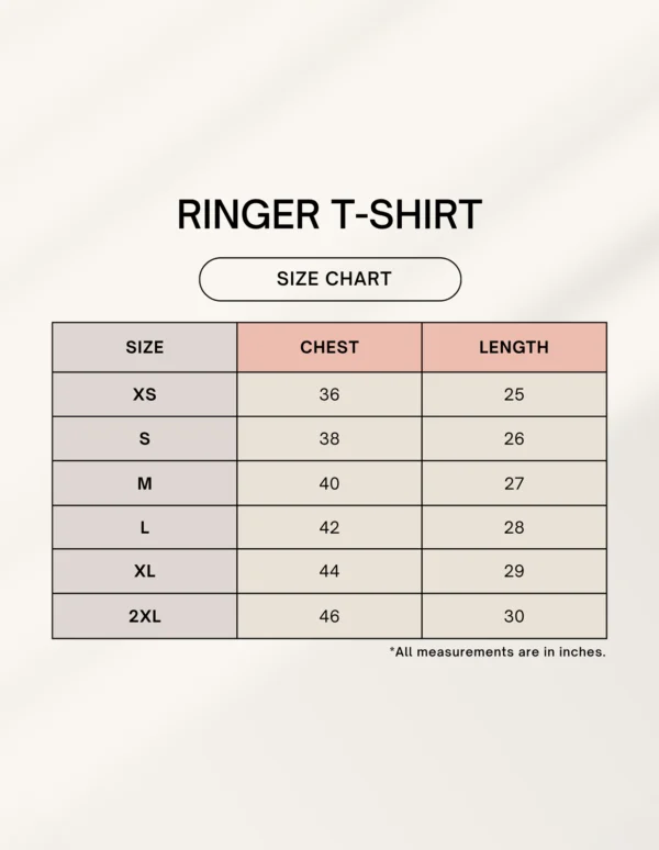 1785213642SizeChart-1.webp Unisex Ringer T-Shirt